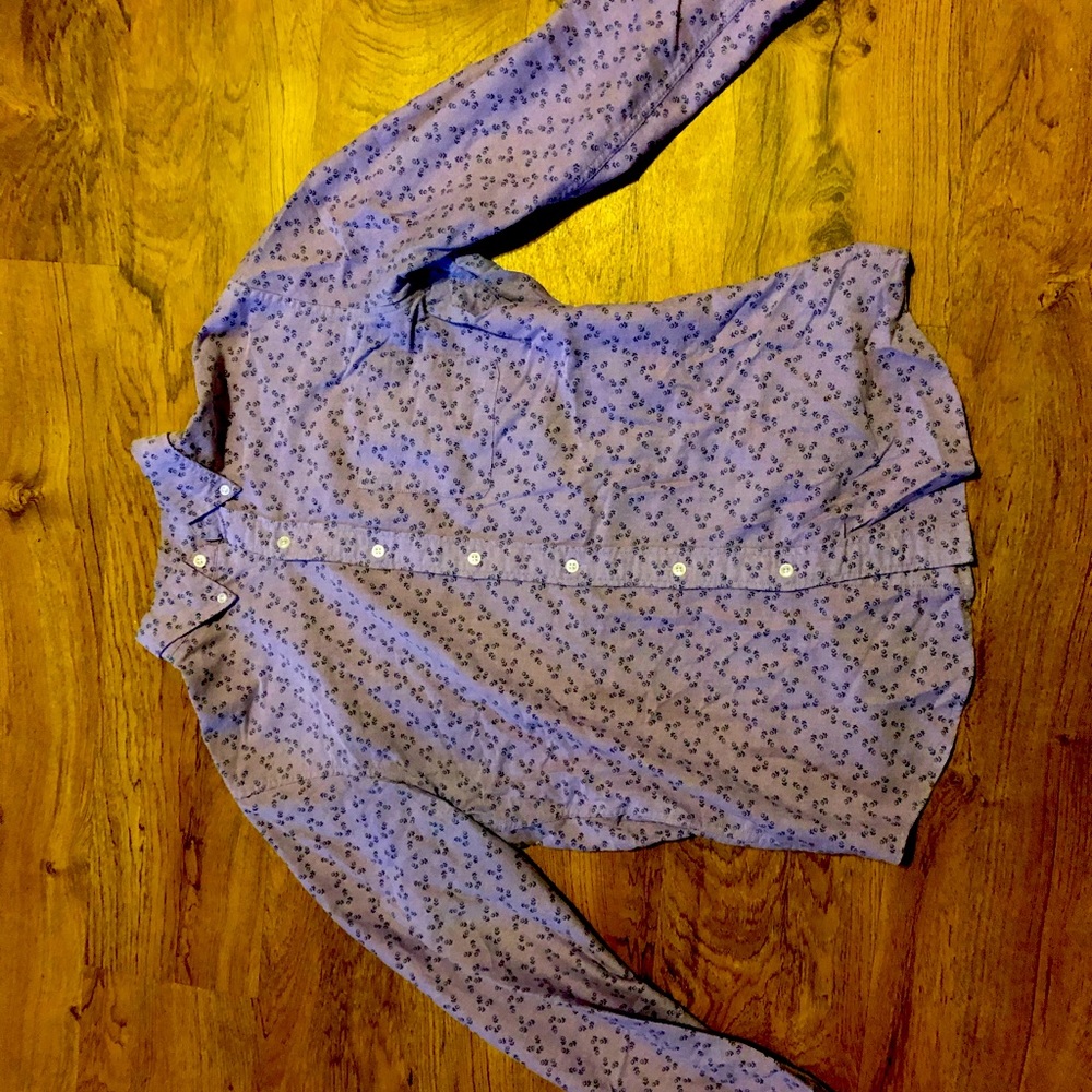 J Crew Button-Up Men's Purple Shirt